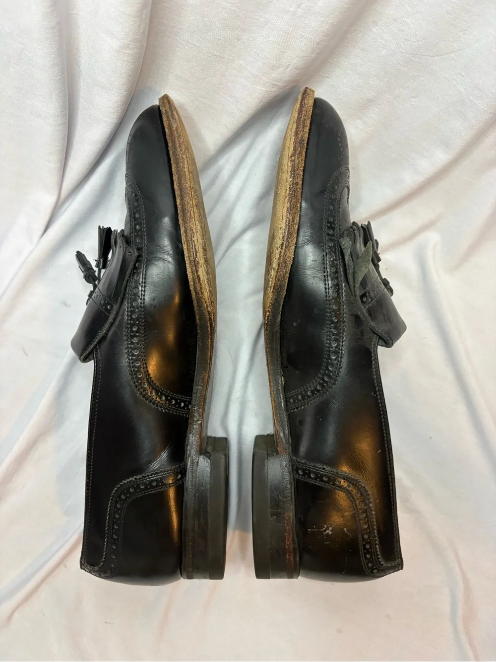 Black Tassel Kiltie Brogue Loafers - Men